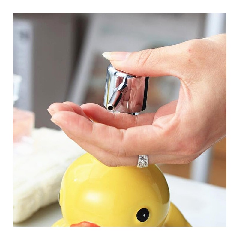 EatingBiting 450ml Split Yellow Cartoon Duck Ceramic Hand Soap Dispenser