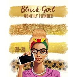 Black Girl Monthly Planner 2025-2029: 5 Year (January 2025 Through December 2029) for African American Woman With Federal Holidays & Inspirational Quotes.Large Size 8,5"x11"