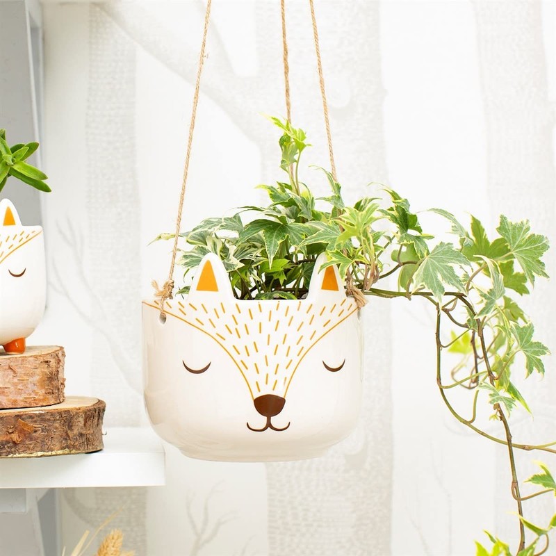Sass & Belle Woodland Fox Hanging Planter