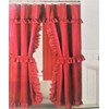 Better Home Mosaic Double Swag Fabric Shower Curtain, with Vinyl