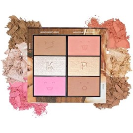 Kimchi Chic x Plastique Paleta de Maquillaje, Acabado Mate y Brillante, Nude Sensation, 6 Tonos de Rubor, Bronceador e Iluminador