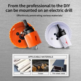 Hole Saw Heavy Duty Arbor.LAIWEI 5 Piece Hole Saw Set Drilling Tool 1 A2 Heavy Duty Arbor 1 A4 Small Arbor 2 4341 Steel Bits 1 Hex Wrench Compatible with 14-360mm Hole Saw(5PC)