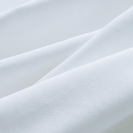 SUSYBAO 3 Pieces Duvet Cover Set 100% Cotton Queen Size 1 Duvet Cover 2 Pillow Shams Solid White Bedding Cover with Zipper Ties Hotel Collection Luxury Quality Ultra Soft Breathable Comfortable