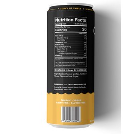 Sail Away Coffee Co. | Touch of Sweet Nitro Cold Brew Coffee | Low Sugar, Gluten Free & Non-Dairy | Organic | Draft Nitrogen Pour, Clean Energy, Low Acidity | 11.5oz (12 pack)