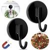 Wreath Hangers for Front Door Magnetic Hooks, Reusable Holder, Black
