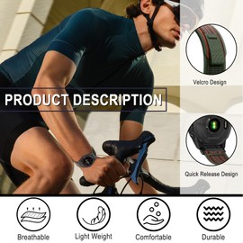 SumRioo QuickFit 26mm Watch Strap for Garmin Fenix 8/8 Solar 51mm/7X Pro Solar/7X Pro/7X/6X Pro/6X/5X Plus/5X/3/3HR, Nylon Trail Loop Band for Garmin Epix 2 Pro 51mm, Tactix Delta, Green/Orange