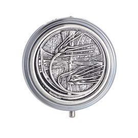 KOMI Wheat Cross Rosary Box Confirmation Gifts for Catholics, Trinket Boxes Holy Communion Gifts for Boys or Girls, Small Trinket Box