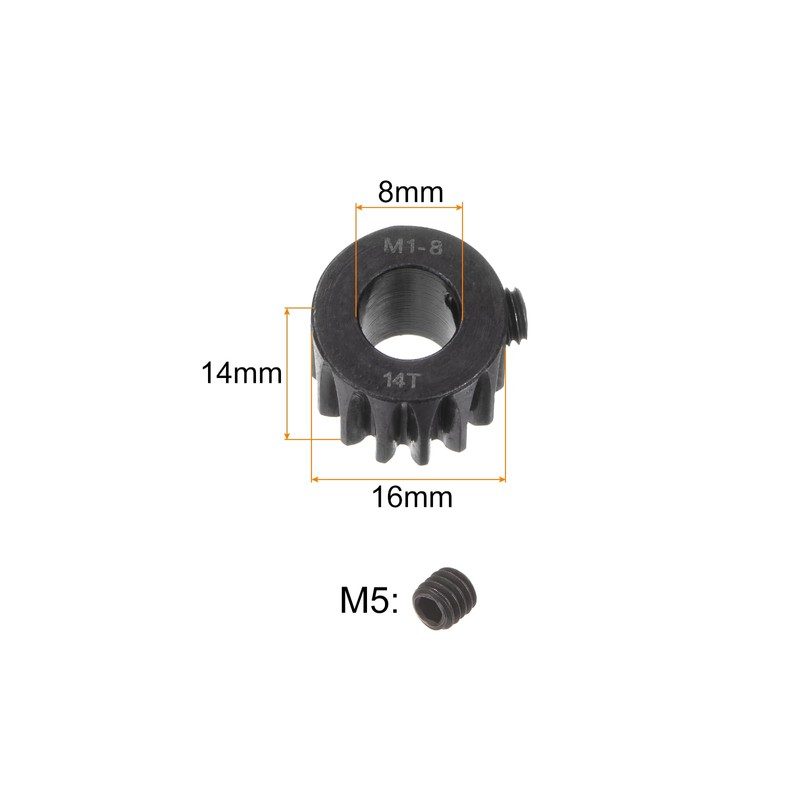 QUARKZMAN Mod 1 Pignone 14T, Foro da 8mm, Ingranaggio a