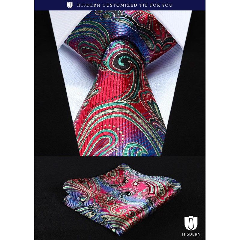 HISDERN TA5-01S Business Necktie, Square Set, 5 Pieces, Stylish, Gift