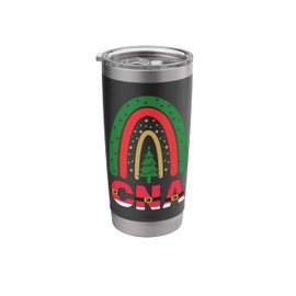 CNA certified nursing assistant Christmas Ugly Xmas Sweater Stainless Steel Insulated Tumbler