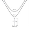 Votvlog Men's Necklace, Cross Chain for Men, Stainless Steel Layered