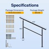 VIVOHOME 2-Pack Hand Rails for Outdoor Steps, Wrought Iron Railing,