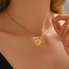 18K Gold Plated Charm Necklace for Women Trendy Coin Sun