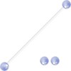 Body Candy Pregnancy Belly Button Ring with Light Blue Acrylic