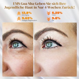 EMS Gua Sha Electric, Unegnel Face Massager with LED Red Light Blue Green, Face Massager EMS 3 Intensity Levels, with Heat Vibration, 4 Modes EMS Device, Face Anti-Ageing Face Lift Device