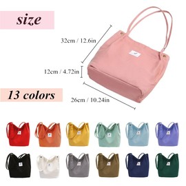 oukesin Women's Canvas Shoulder Bag Large Capacity Shoulder Bag School Tourism Casual, Green, Single