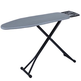 msezo Ironing Board 13x43 Extra Thick Heavy Duty Padded Cover，Full Size Ironing Board with Iron，Height Adjustable up to 36"，Anti-Skid Feet，Extra Wide Ironing Area
