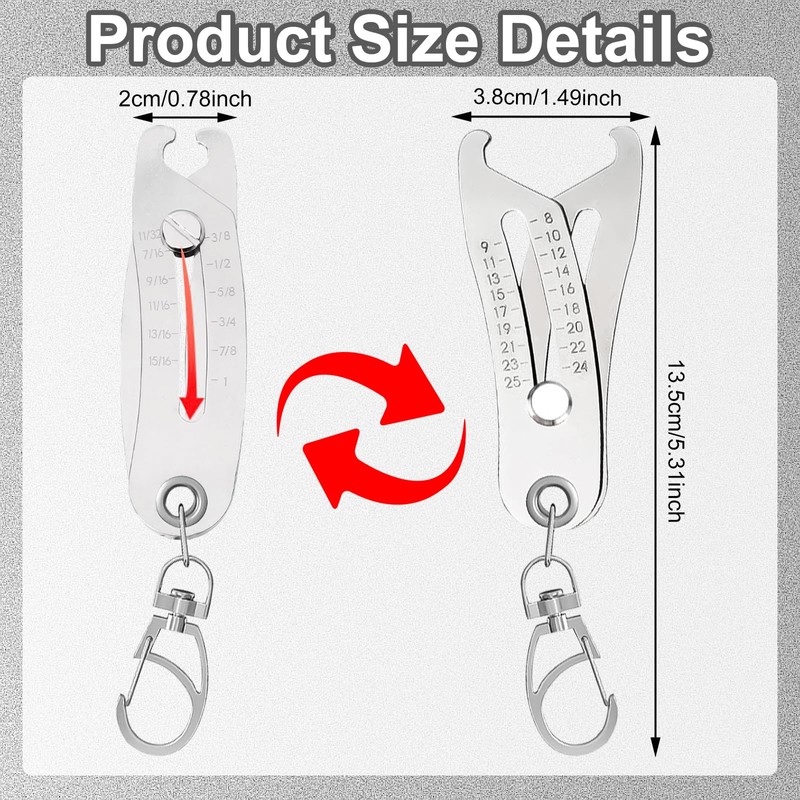 SPHERETRON Thread Tester Portable Precise Thread Size Tester as Key