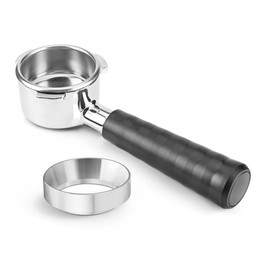 54 mm Espresso Portafilter Handle, Replacement Porta Filter Compatible with Breville BES870; BES875; BES878; BES880 Coffee Machines and Magnetic Espresso Funnel Output Ring 54 mm Free