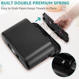 Paper Towel Holder Countertop, Commercial Paper Towel Dispenser, Multifold Trifold Z-Fold Paper Towel Dispenser, Hand Towel Dispenser, Napkin Holder Dispenser for Home Kitchen Restaurant