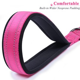 VIVAGLORY Short Dog Lead, Short Training Leads for Medium & Large Dogs, Short Traffic Lead for Dogs, 46 cm, Pink