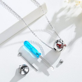 ECHOOY Urn Necklace for Ashes Tree of Life Sterling Silver 925 Chain Urn Pendant for Ashes with Crystal/Moonstone by Austria Cremation Necklace to Remember Ashes, Sterling Silver