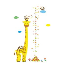 1pc Giraffe Children's Height Stickers Cartoon Animal Height Stickers Children's Height Measurement Stickers for Children's Bedroom Baby Room