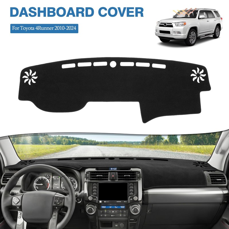 FIILINES Dash Cover for 2010-2024 Toyota 4Runner, Dashboard Mat Exact