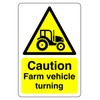 Safety First Display LTD Caution farm vehicle turning sign -