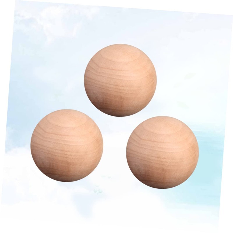 NUOBESTY 10pcs Natural Unfinished Wooden Balls Round Craft Balls for