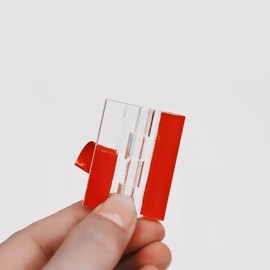 GSHLLO 12 Pcs Small Acrylic Hinge Self Adhesive Plastic Hinge Clear Furniture Hinges Mini Box Hinges Folding Hinge Tools for Cabinet Drawer 25 x 35mm
