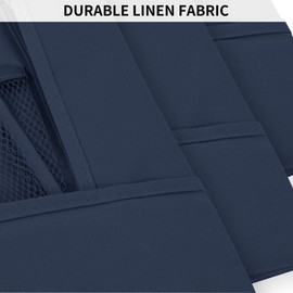 Joyfulife Bedside Caddy Bunk Bed Organizer Bedside Storage Organizer Hanging Bedside Storage Bag Pocket for Bunk, Hospital Beds, College Dorm Rooms, Baby Bed Rails, Camp 8 Pockets (Dark Blue)