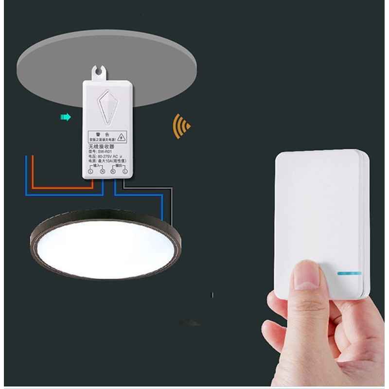 Mini Wireless Light Switch Set, Remote Control Light Switch, Wireless