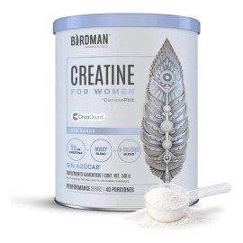 Birdman Creatine For Women  Creatina Para Mujer Con Inositol, Acido Hialurnico Y Vitaminas  Sin Sabor  40 Porciones                                   