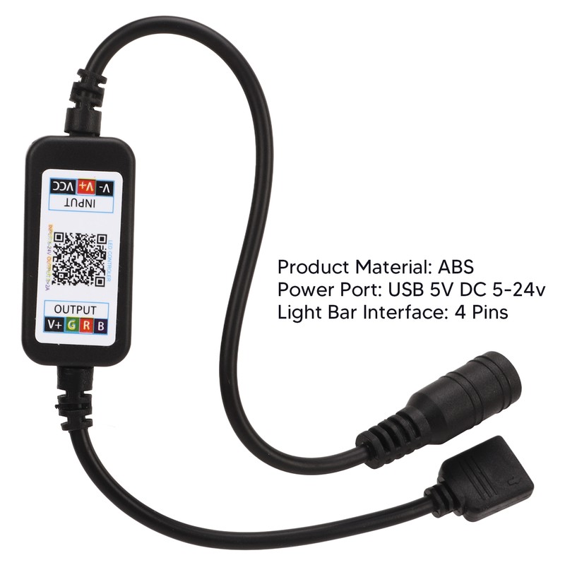 2 Pcs Mini LED Controller Bluetooth RGB Music Controller USB