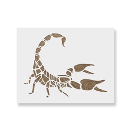 Scorpion Stencil for Walls and Crafts - Reusable Stencils of a Scorpion for Painting in Small & Large Sizes - Made in USA
