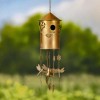 Zaer Ltd. Bronze/Copper Color Hanging Birdhouse Wind Chimes - Silo