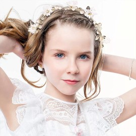 Prasacco Diadema De Flores Para Mujer Con Cinta, Diadema De