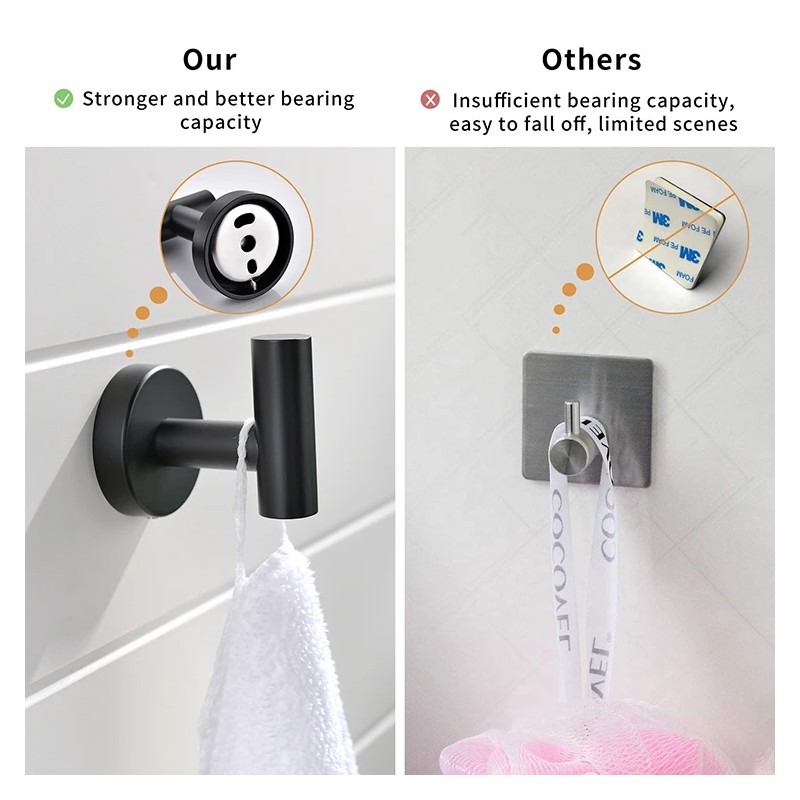 Fapully Luxury European Style Four-Piece Set Wall Mounted Black Bathroom
