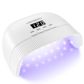 LadyMisty UV Nail Lamp - Fast Drying, UV Light for Gel Nails with 30 Dual Lamp Beads, 4 Timer, LCD Display, Energy Efficient LED Nail Light for Home & Salon