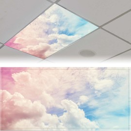 Fluorescent Light Covers for Classroom Ceiling Lights Magnetic Light Covers,Fluorescent Light Filters for School Home Office Drop Ceiling Lamp Decor Light Filters 4x2Feet（Morning Glow）