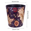 Scakbyer 10L/2.64 Gallon PU Leather Trash Can Decorative Waterproof Wastebasket