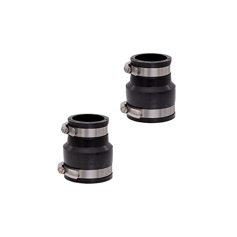 Fernco 1056-215 Flexible PVC Reducing Pipe Coupling 2-in. x 1-1/2-in.