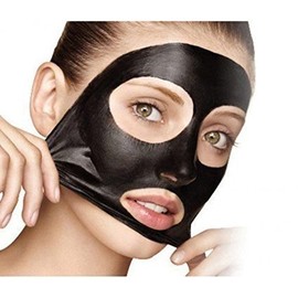 Facial Mask Black,Cleansing Mask Deep Cleanser Blackhead Acne Remover Peel off Mask + Wooden Brush