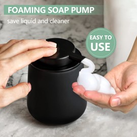 BosilunLife Foaming Soap Dispenser Pump Replacement Rustproof BPA Free Plastic Foam Soap Pump for BosilunLife Soap Dispenser - Black, 2-Pack