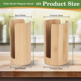 2 PCS Mason Jar Lid Organizer Vertical Mason Jar Lid Storage Bamboo Tumbler Lid Holder Cup Lid Organizer Suitable for Mason Lids/Canning Lids/Bamboo Lids Mason Jar Accessories (Wide+Regular)