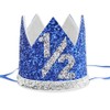 Eoopoon 1/2 Birthday Crown Hat for Baby, Half Birthday Crown