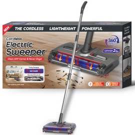 WarmWink Swivel Cordless Sweeper,Floor Cordless Sweeper, Cordless Electric Sweeper Rechargeable Cordless Sweeper, 360 Direction, Hard Floor Sweeper Roller Sweeper for Home Crumbs,Kitchen, pet Hair,