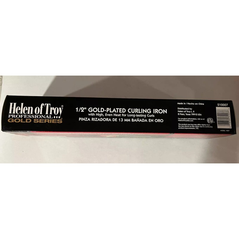 Helen Of Troy 1/2” Gold Plated Professional Series Curling Iron