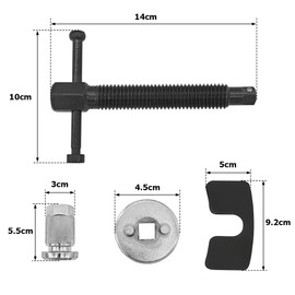 JNNJ Universal Brake Piston Reset, Motorcycle Brake Piston Reset Tool, Car Brake Piston Reset for Brake Pistons with and without Rotating Device, for Many Cars
